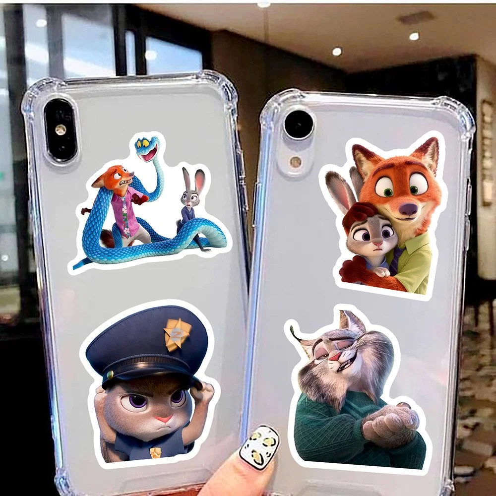 Стікери зоотрополіс zootopia Джуді та Нік вінілові стікери, наклейки для ноутбука, на телефон стікерпак наклейки набір наклейок 55 шт, фото №3