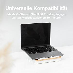 Подставка для ноутбука Woodcessories Wood Совместима с 10 - 16 дюймовыми MacBook, эргономичная подставка для ноутбука из дуба synthetic.ua - Фото 1