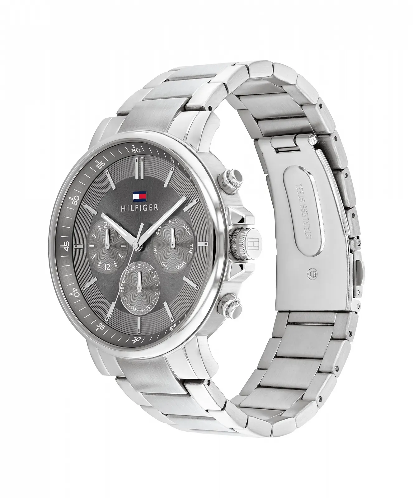 Аналоговые кварцевые часы Tommy Hilfiger Multifunktion для мужчин с браслетом из нержавеющей стали или кожаным ремешком, фото №2 Аналоговые кварцевые часы Tommy Hilfiger Multifunktion для мужчин с браслетом из нержавеющей стали или кожаным ремешком, фото №2