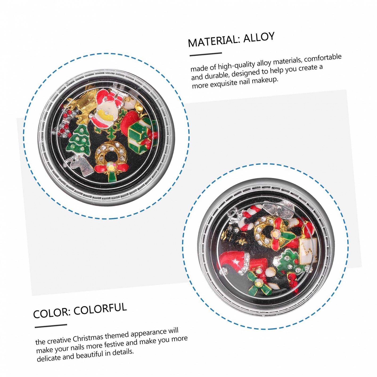 Шармы для ногтей FRCOLOR Рождественские из высококачественного сплава для креативного дизайна ногтей, фото №8
