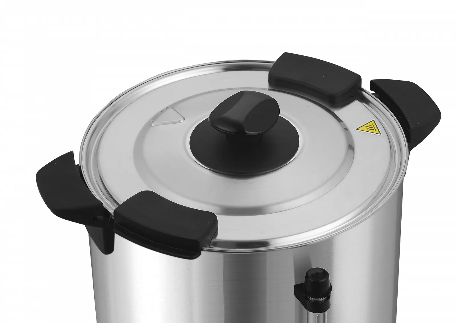 Кофемашина METRO Professional GCM4015 15 L 100 чашек 1650 W с фильтром функция поддержания тепла защита от перегрева индикатор уровня ненагревающиеся стенки замок крышки Серебристая, фото №7