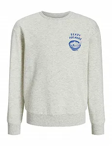 Толстовка JACK & JONES Jjcharge Printed Sweat Crew Neck Jnr - Фото 1
