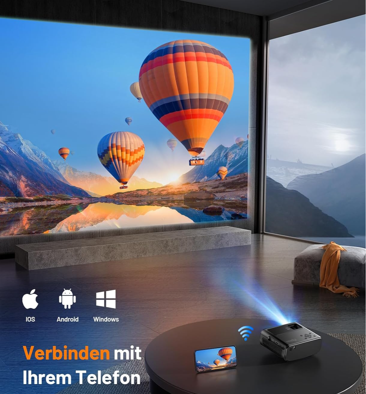 Проектор Elephas W13-M Full HD Wi-Fi, фото №5 Проектор Elephas W13-M Full HD Wi-Fi, фото №5