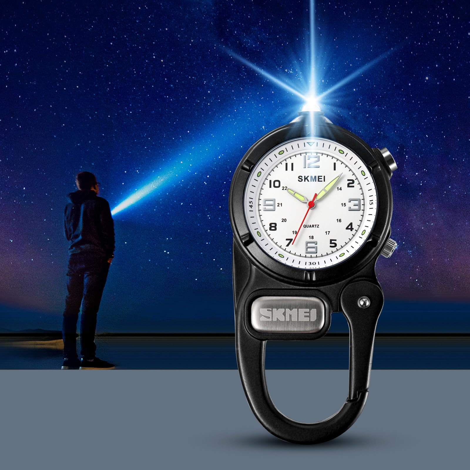 Кишеньковий годинник findtime з карабіном для альпінізму медсестер Монітор серцебиття аналоговий кварцовий годинник зі світлодіодним ліхтариком, фото №7