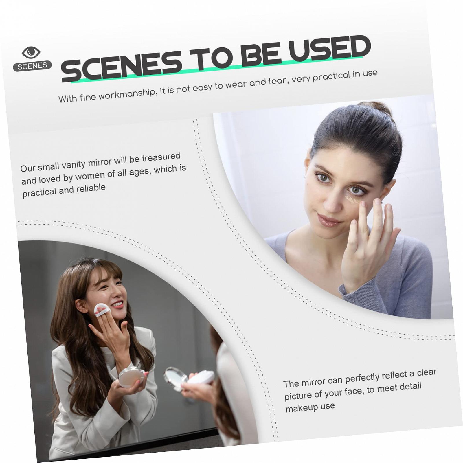 Зеркало Angoily 8 STK Двустороннее Зеркало Мини-Лупа Путешествие Моментальный Макияж Алюминиевый Сплав Круглый, фото №5 Зеркало Angoily 8 STK Двустороннее Зеркало Мини-Лупа Путешествие Моментальный Макияж Алюминиевый Сплав Круглый, фото №5