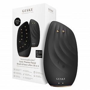 Прилад для догляду за шкірою обличчя GESKE SmartAppGuided™ Sonic Thermo Facial Brush & Face Lifter 8 в 1, електрична щітка для очищення з силікону, масажер для обличчя, очищення та антивіковий догляд - Фото 1