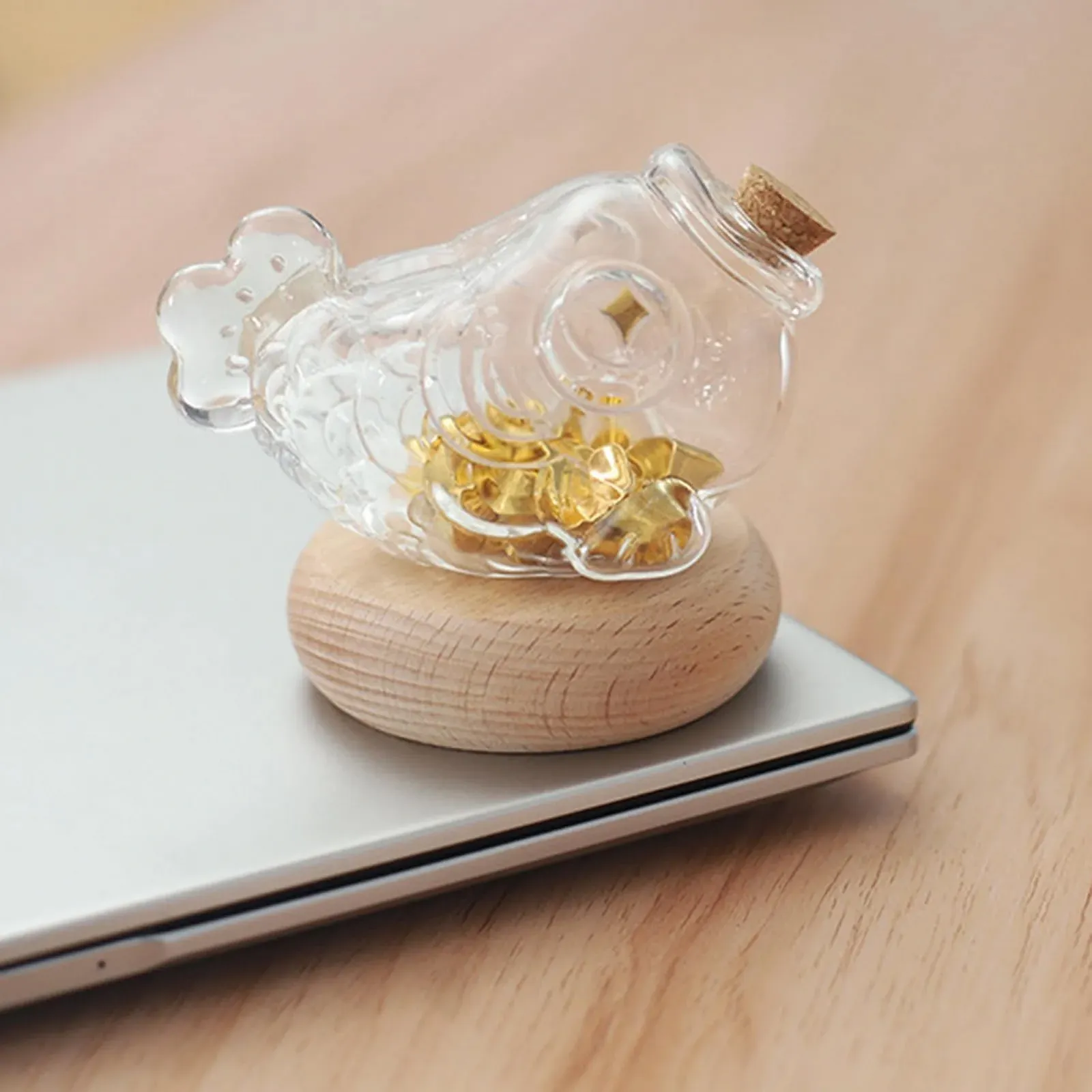 Копилка декоративная в форме рыбы прозрачная компактная, фото №3