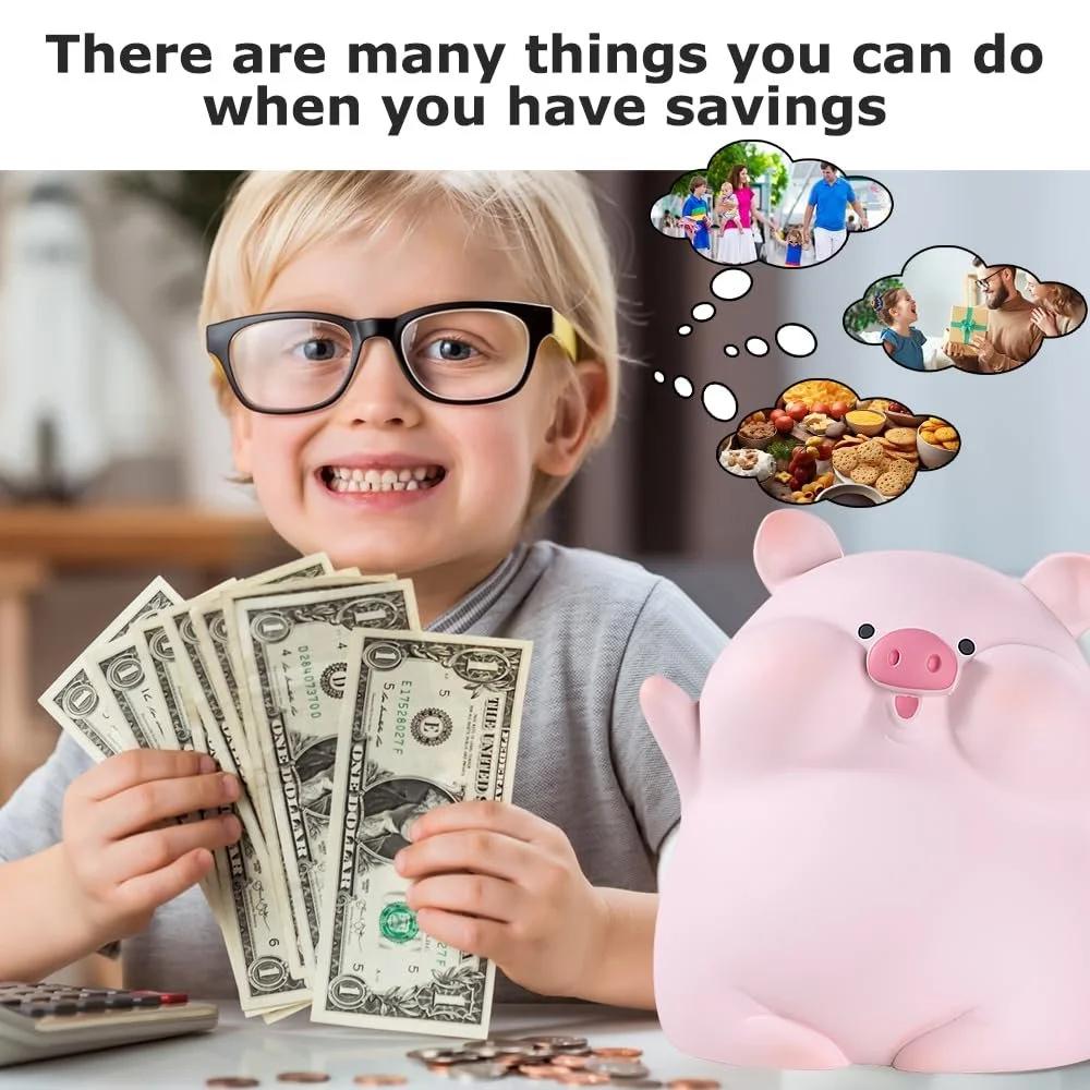 Скарбничка Kawaii у формі свині пластикова, фото №5