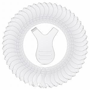 Щіточка-гребінець для вій Sibba Y-Shape Міні прозора силіконова упаковка 50 штук - Фото 1