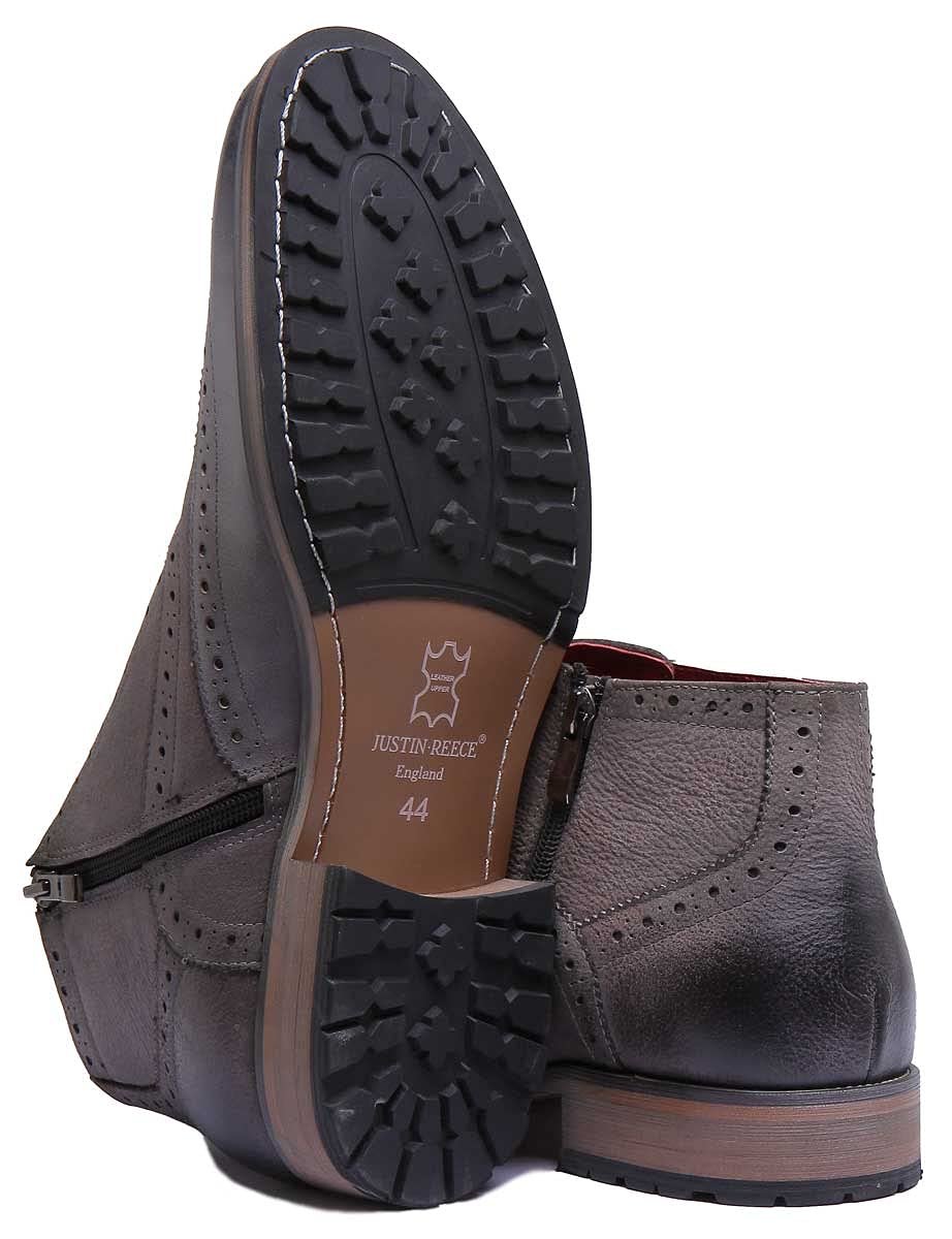Челсі Justin Reece Rugged Brogue, сірий, фото №5