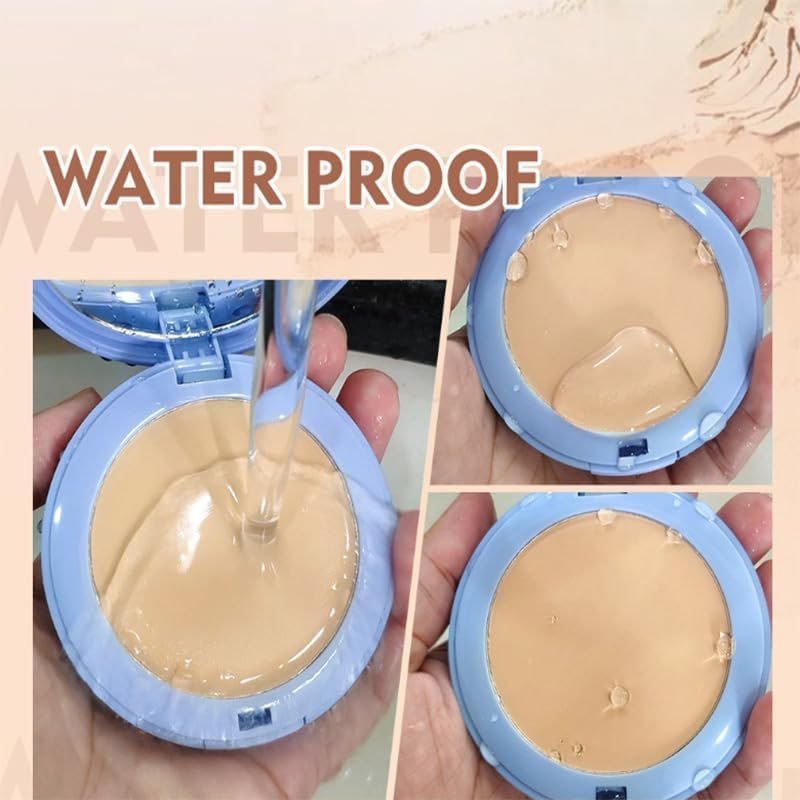 Пудра прессованная LXCJZY Matte Wet and Dry, матирующая, водостойкая, финишная, для контроля жирности, (2 шт. 02, 10), фото №6