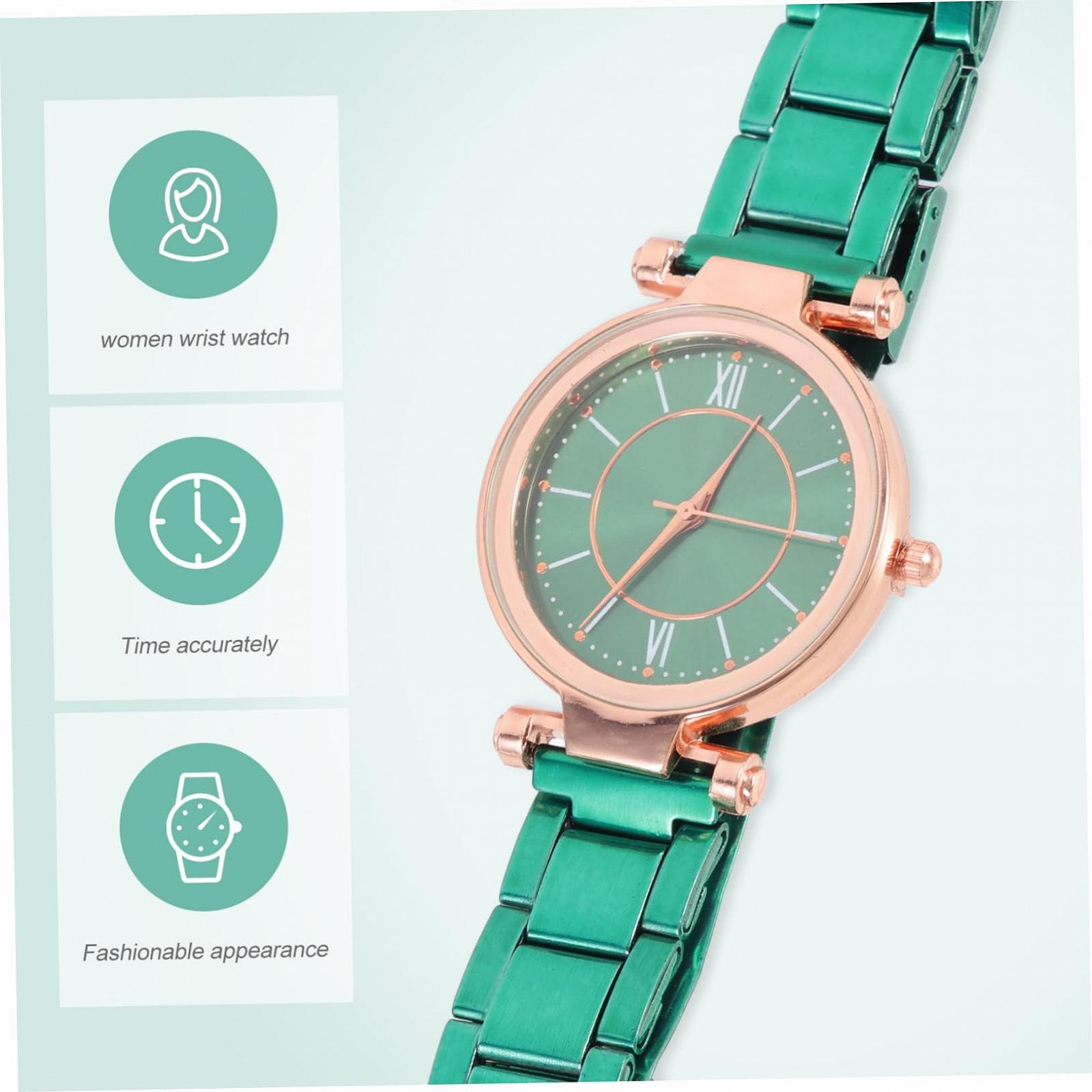 Healvian Годинник наручний для жінок, браслет з нержавіючої сталі, фото №6