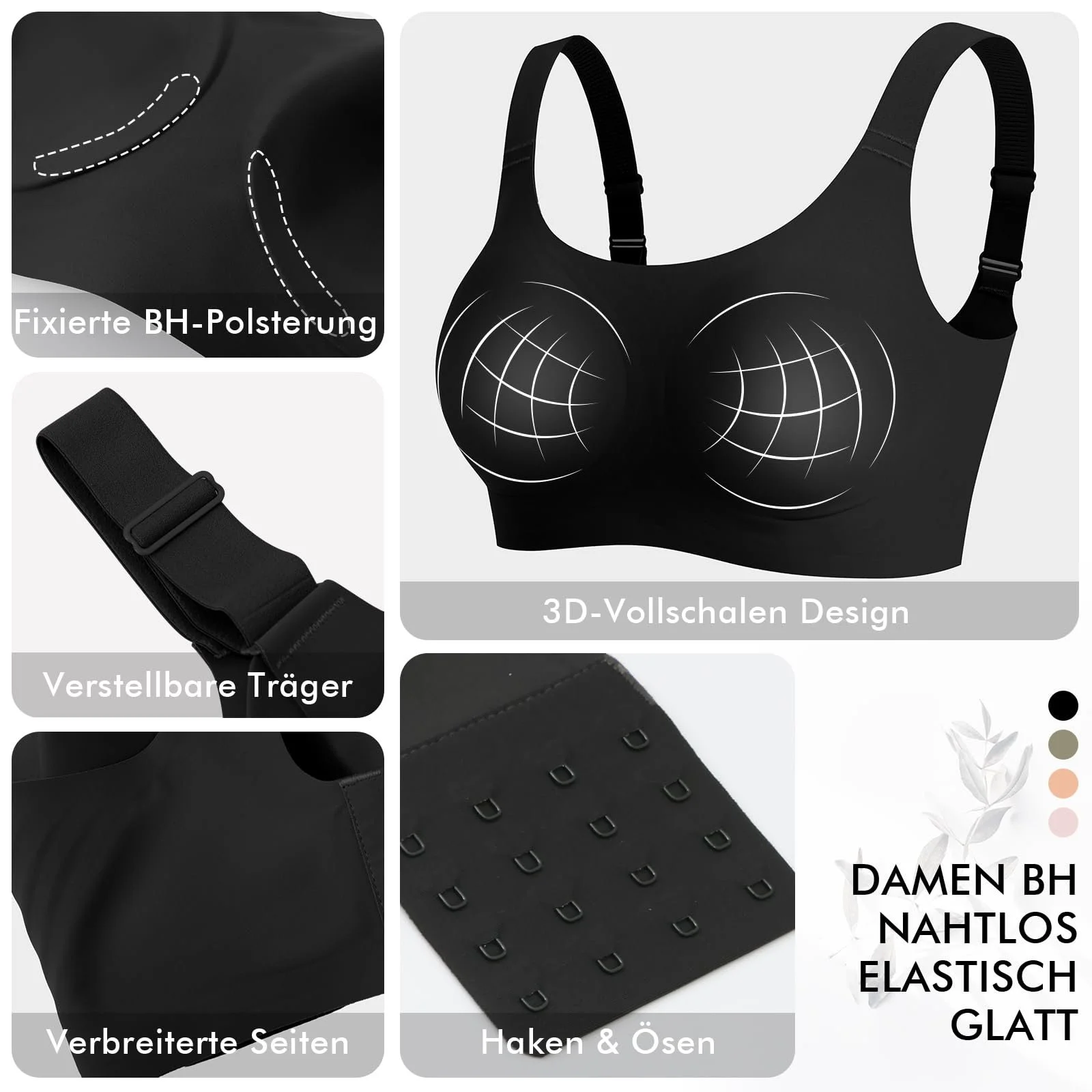 Бюстгальтер бесшовный без косточек Smooth Comfort с мягкими чашками, фото №3