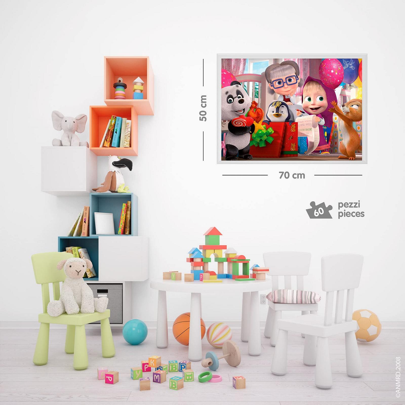 Пазл Lisciani Маша и Медведь 60 элементов от 3 лет обучающий, фото №3 Пазл Lisciani Маша и Медведь 60 элементов от 3 лет обучающий, фото №3