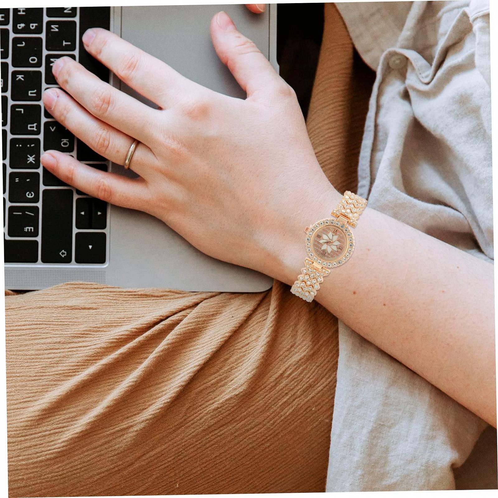 Женские часы Healvian Полный комплект Модный дизайн Розовое золото, фото №2