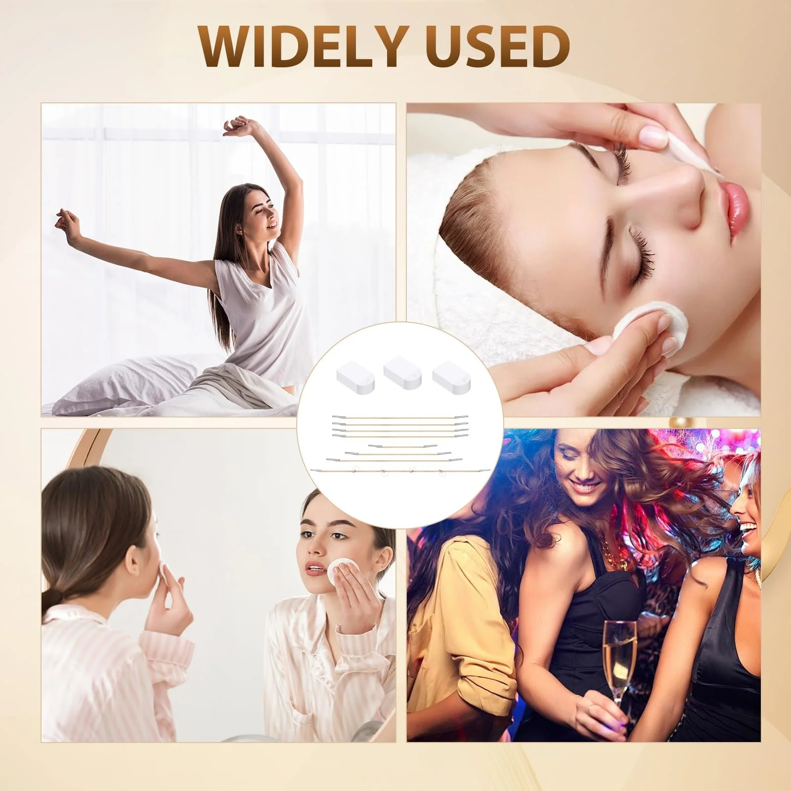 Набір стрічок для підтяжки обличчя (60 шт) з 8 мотузками різних розмірів, фото №6