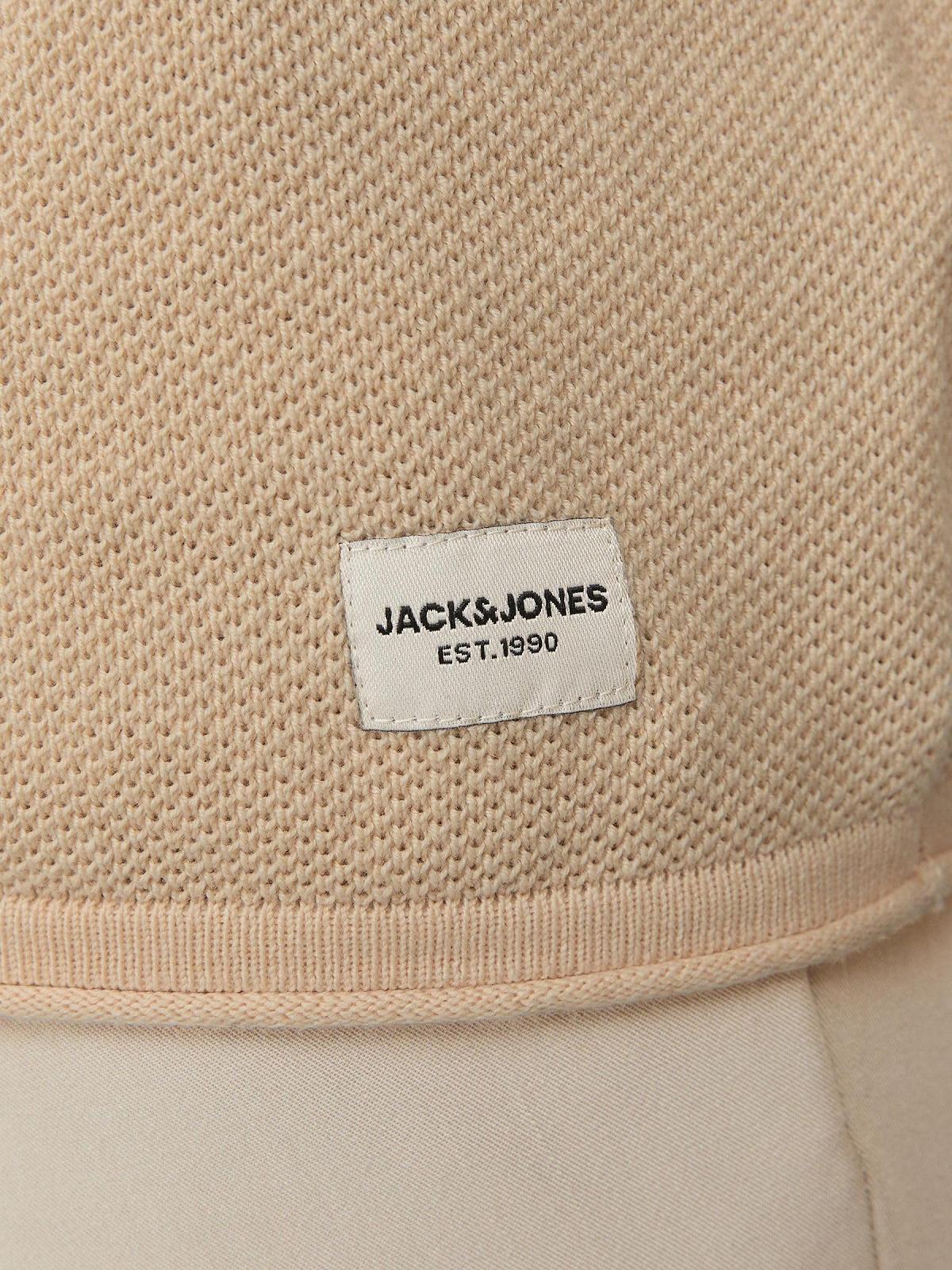 Джемпер JACK & JONES JJEHILL Чоловічий в'язаний з круглим вирізом Базовий з довгим рукавом Бавовняна сорочка, фото №6