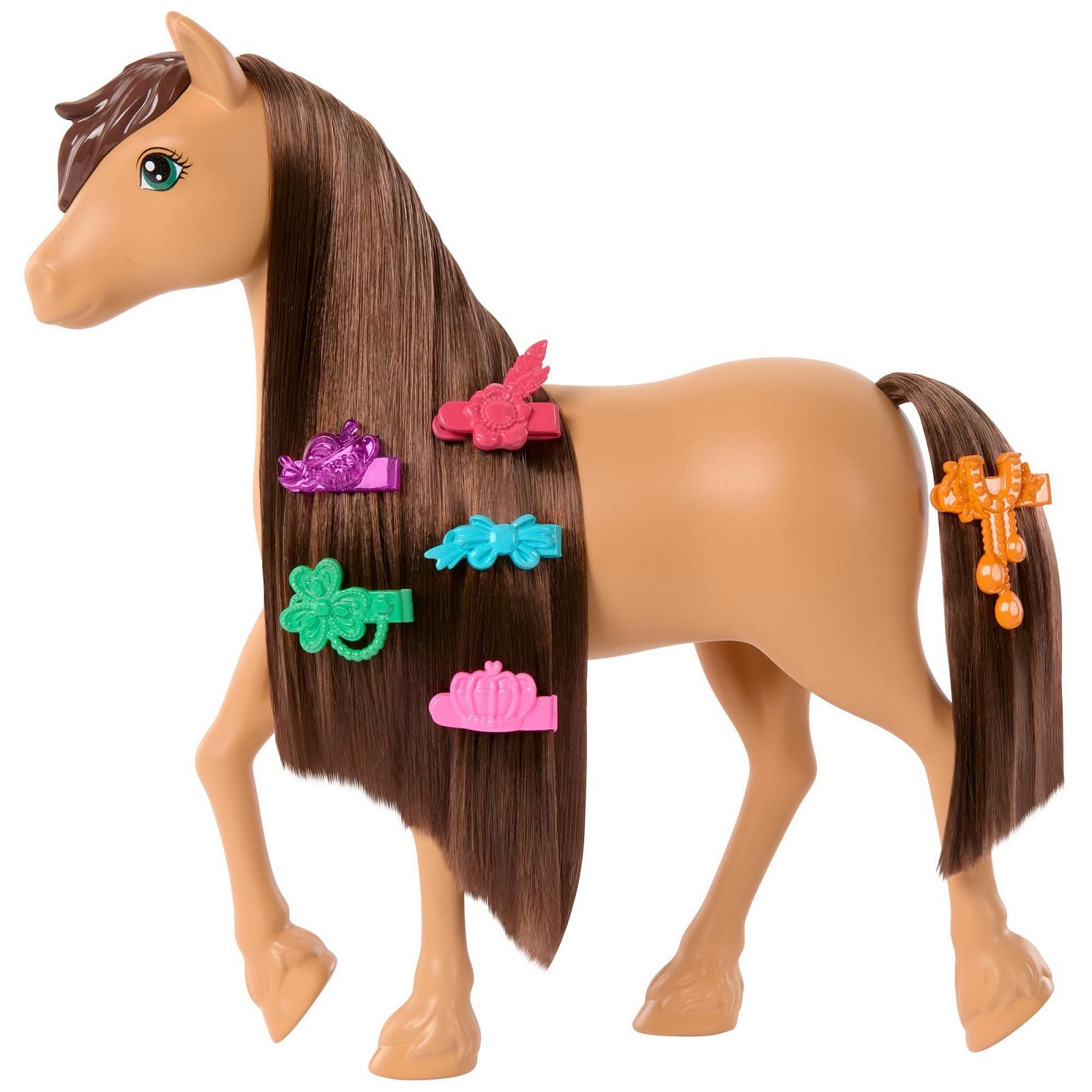 Кінь Barbie Pony Pepper і аксесуари за мотивами серіалу Netflix «Пригоди загадкового коня» для розчісування та стилізації, від 3 років, HXJ37, фото №4