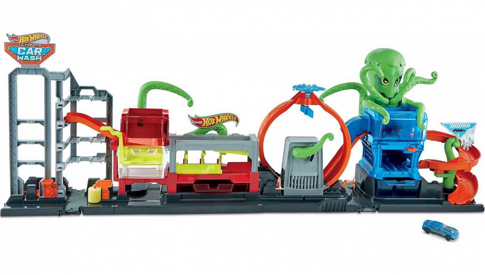 Автотрек Hot Wheels City HBY96 Ultimate Car Wash з резервуарами для води та автомобілем зі зміною кольору, фото №1