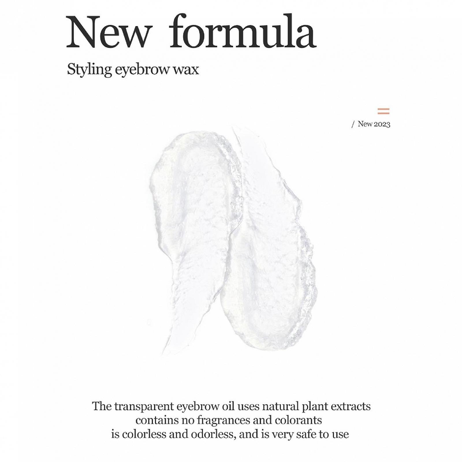 Гель для брів Прозорий Віск для брів для ефекту ламінування Водостійкий Довготривалий Макіяж для брів з пензлем (2 палички), фото №2