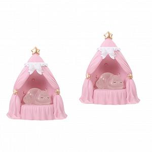 Лампа Garneck Crystal LED Night Light Eye Care Resin Pack of 2 кота - Фото 1