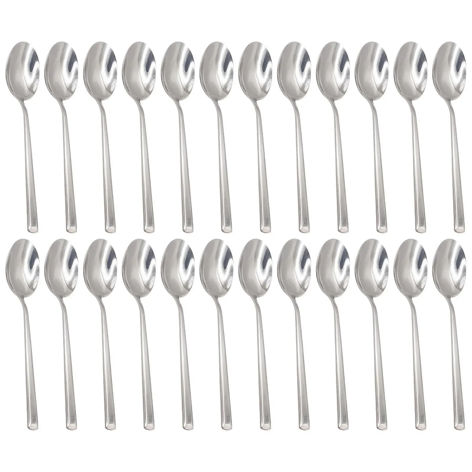 Десертна ложка Argon Tableware Tondo Нержавіюча сталь 21 см Сріблястий, набір 24 шт., фото №1