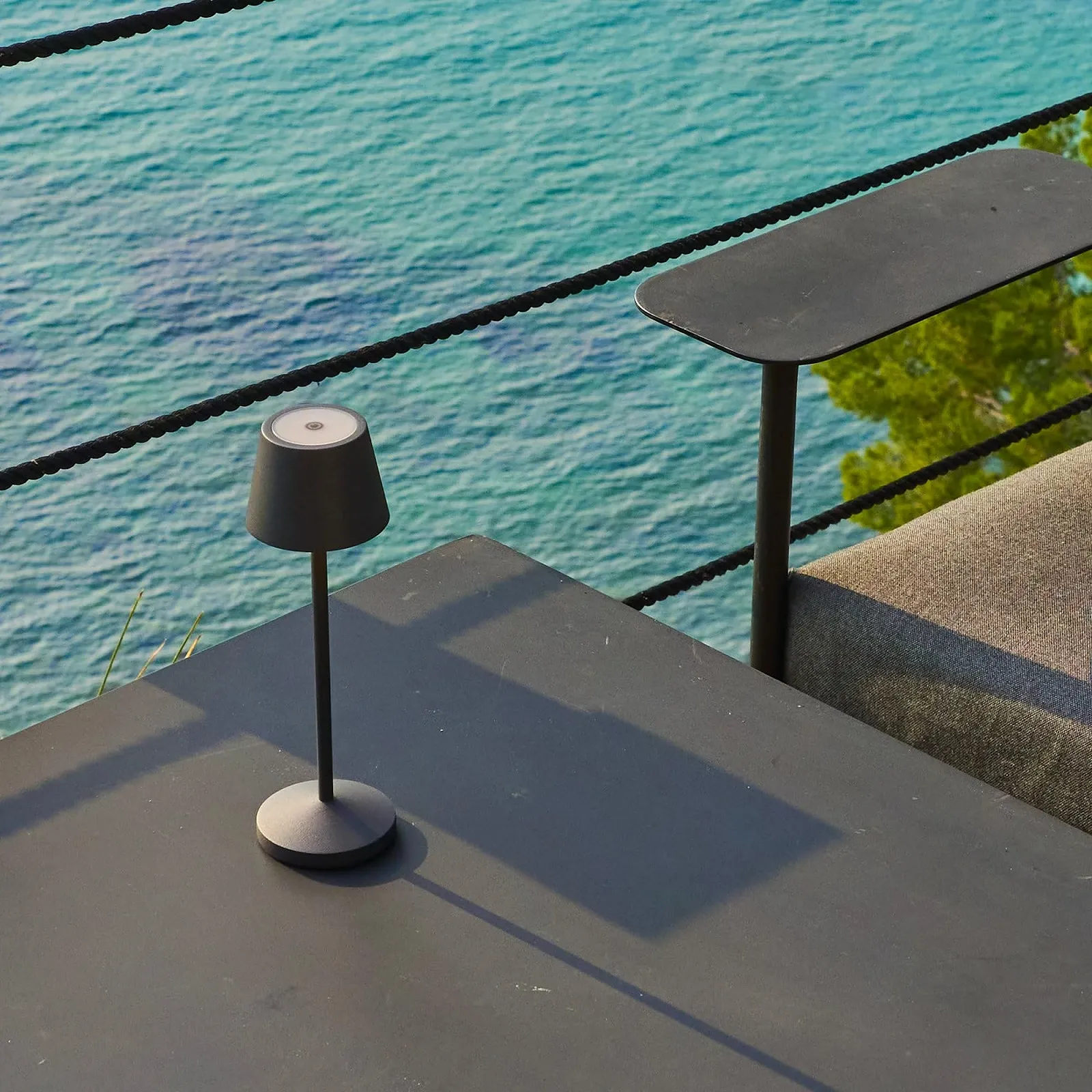 Настільна лампа Lumisky Emily Rock Wireless LED Warm White Dimmable 25 см Anthracite, фото №4