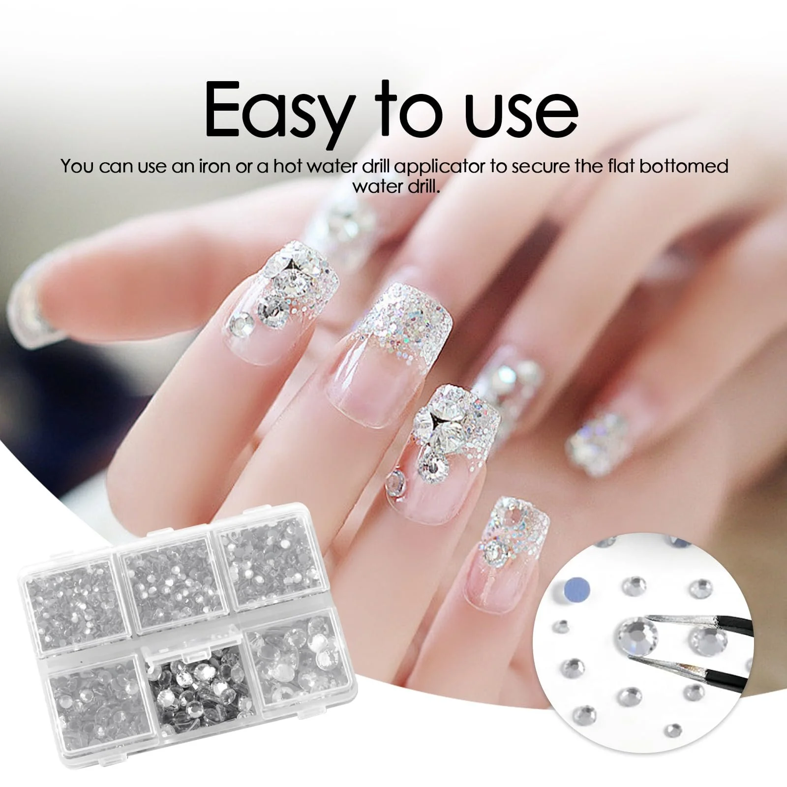 Стразы Прозрачные Плоские 6500шт, фото №6