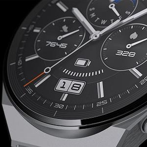 Смарт-часы HUAWEI GT 3 Pro 46 мм, титановый корпус, сапфировое стекло, черный synthetic.ua - Фото 1