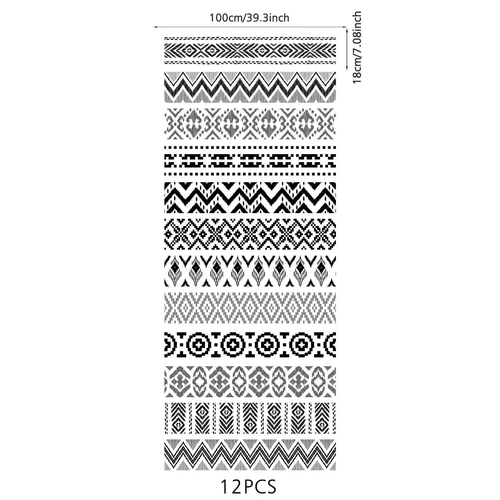 Наклейки для сходів CHDITB Vintage Набір 12 шт 18 x 100 см Самоклеюча, фото №7