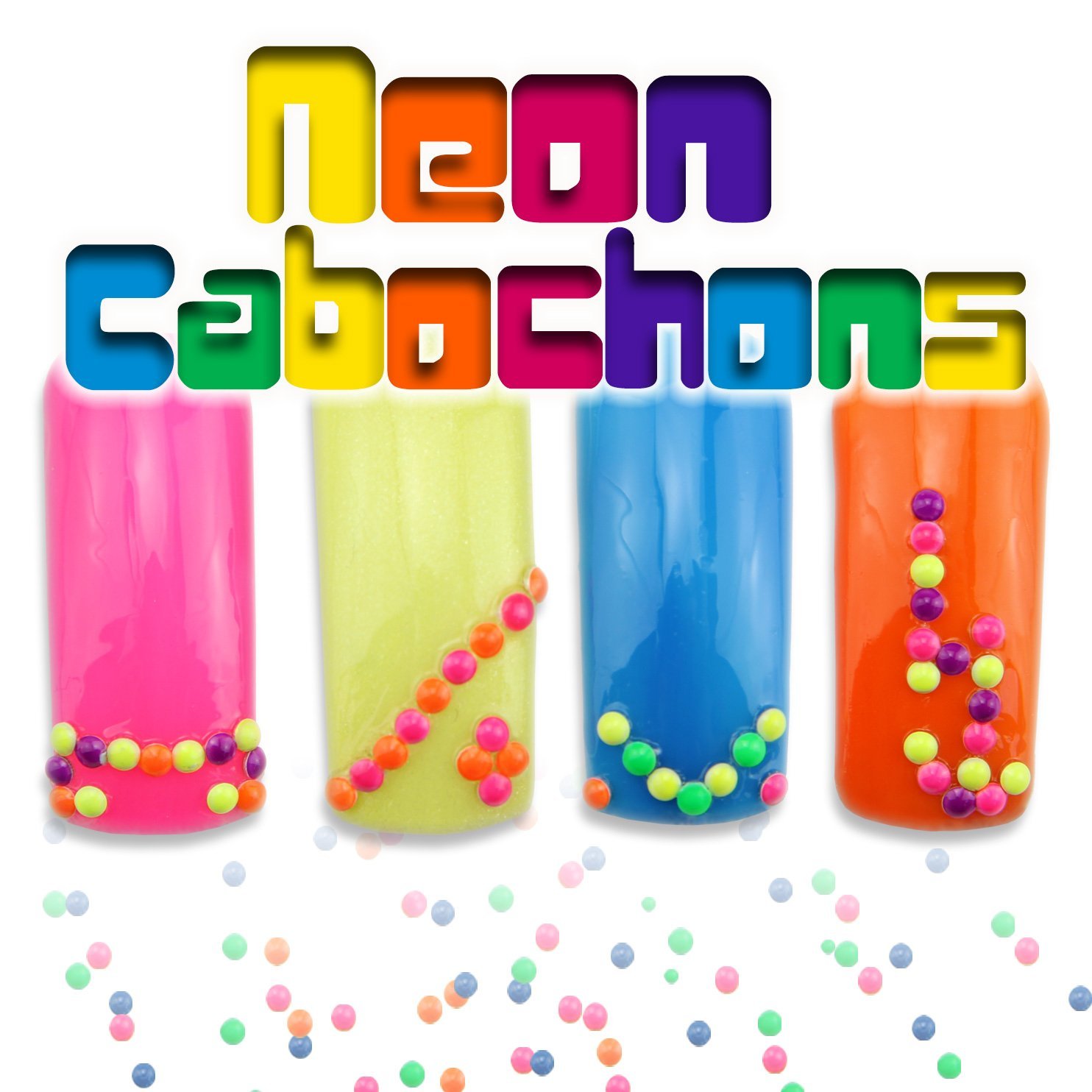 Стразы для ногтей EigenArt Неоновые кабошоны Неоновый синий, фото №2