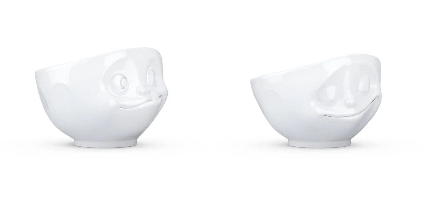 Набор мисок XL FIFTYEIGHT 2 шт. Delicious + Happy Белый 1000 мл Миска для хлопьев Суповая миска Салатница, фото №7