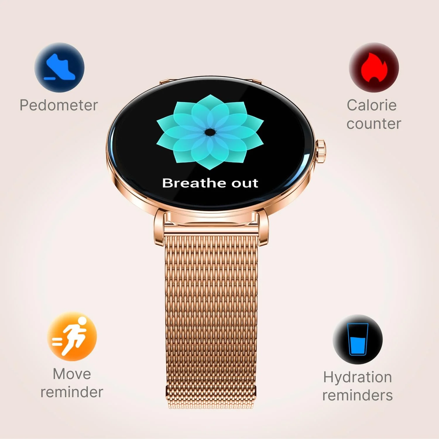 Смартгодинник Жіночий FOREVER Lucca Золотий, фото №8