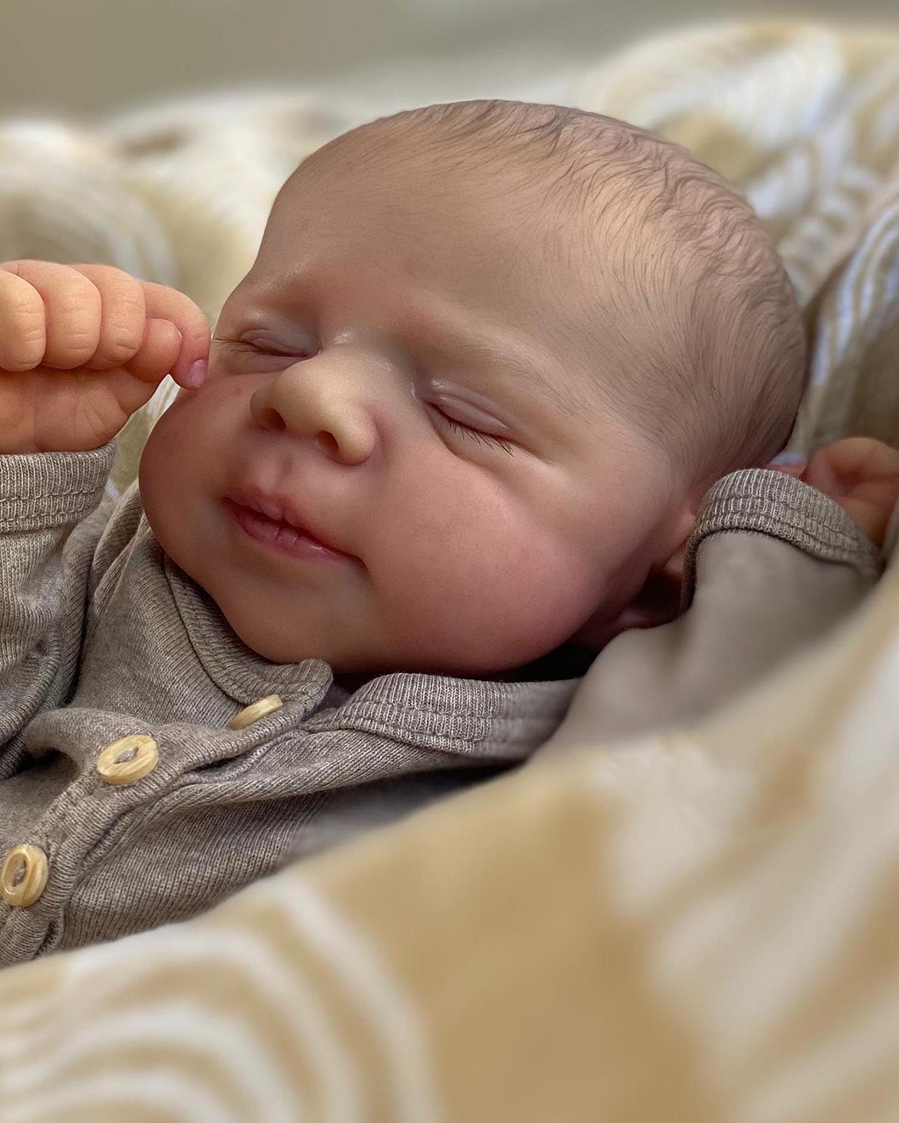 Кукла Anano Reborn Baby Full Silicone Boys Lifelike Dolls with Veins 18 Inch Waterproof Realistic Baby Doll Full Body with Hair, фото №7