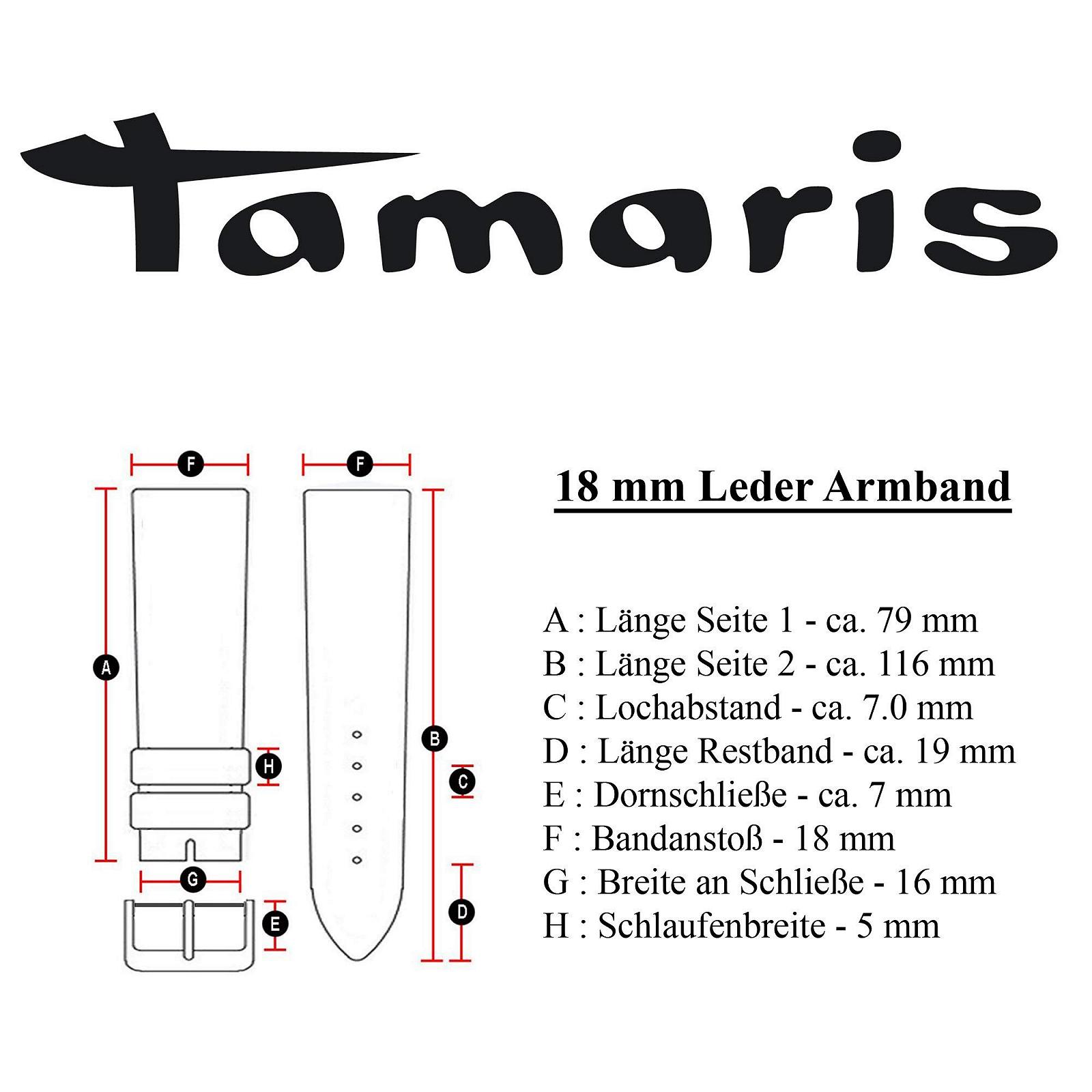 Женские часы Tamaris Danika Tw324, кожаный ремешок, бело-синий, фото №4
