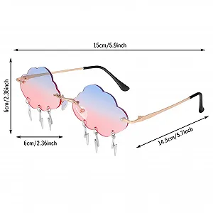 Сонцезахисні окуляри Auidy_6TXD Без оправи Набір з 2 шт. Різнокольорові synthetic.ua - Фото 1
