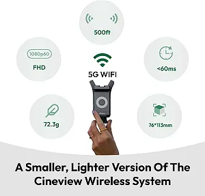 Бездротова система передачі відео Accsoon CineView Nano (WIT04-M) Black ціна на synthetic.ua - Фото 1 Бездротова система передачі відео Accsoon CineView Nano (WIT04-M) Black synthetic.ua - Фото 1