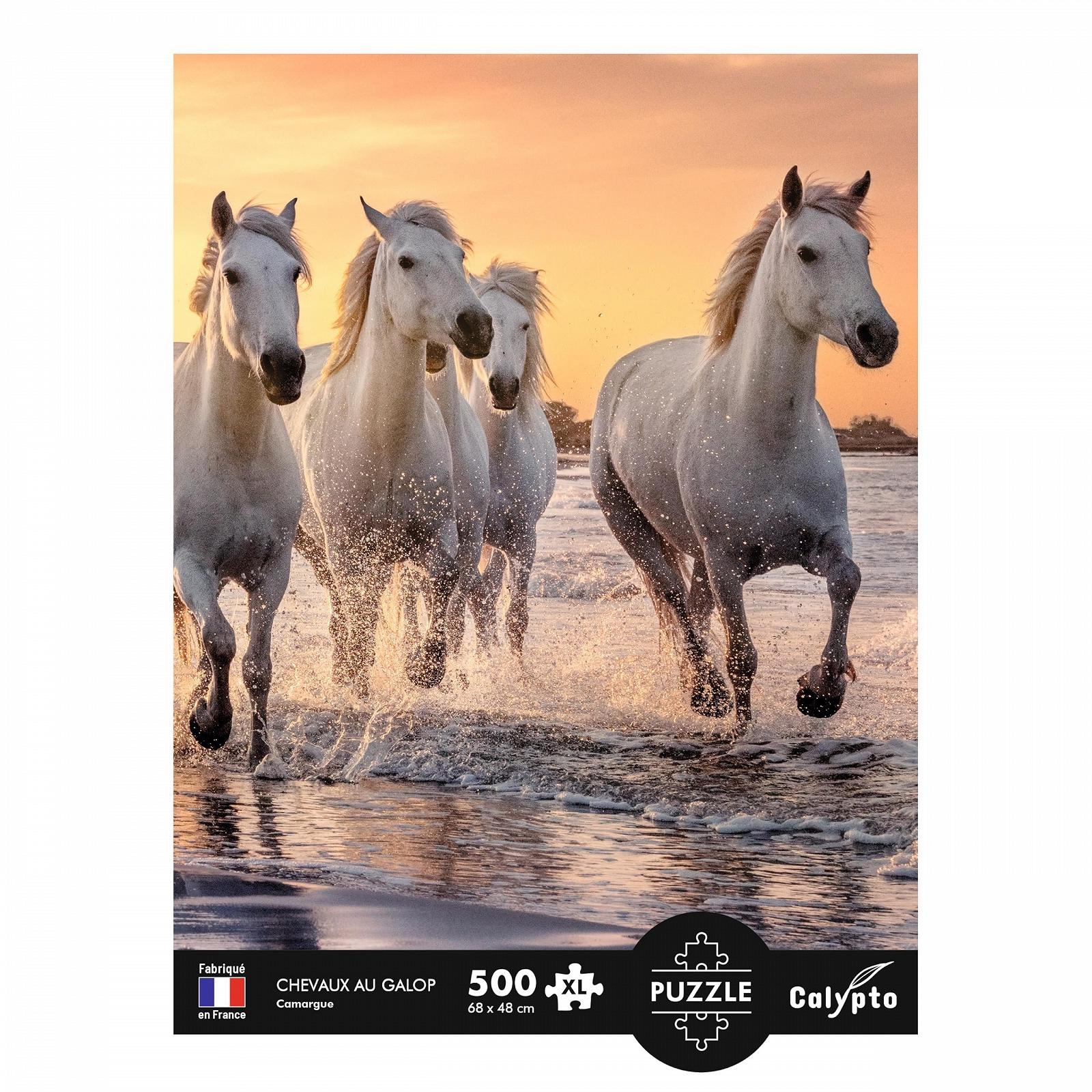 Пазл Calypto 3907353 White Horses XL 500 елементів Soft Touch Sunset Beach, фото №3