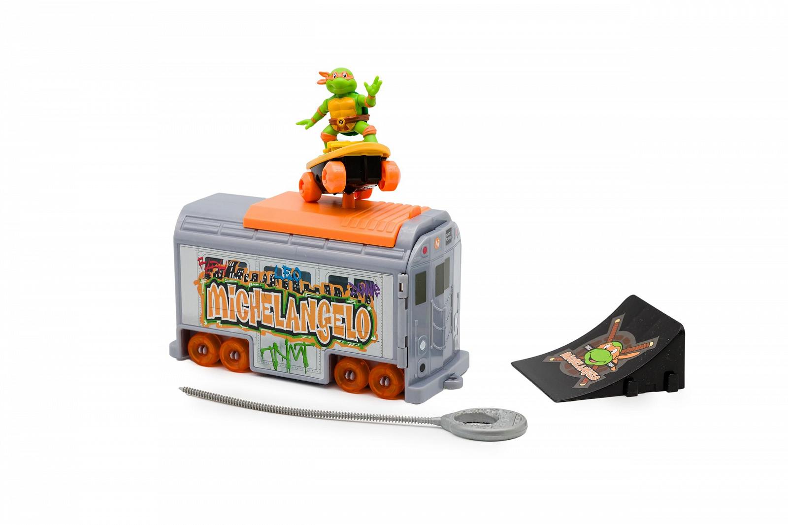 Фігурка Черепашки-ніндзя Мікеланджело Switch Kick Subway Launcher TMNT Classic Edition, фото №4