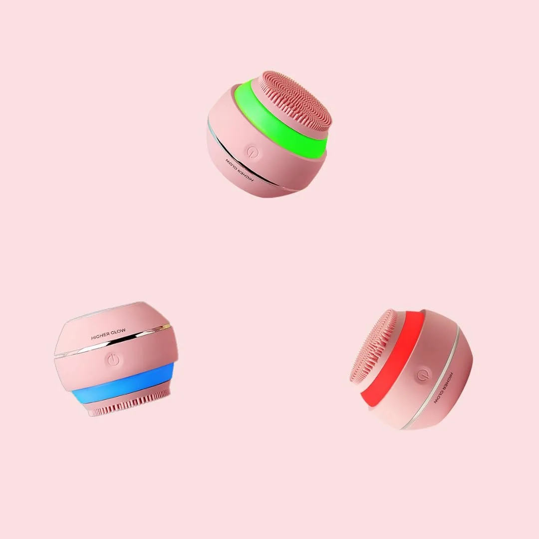 Щітка для очищення обличчя Higher Glow Силіконова 3D звукова вібрація, фото №5