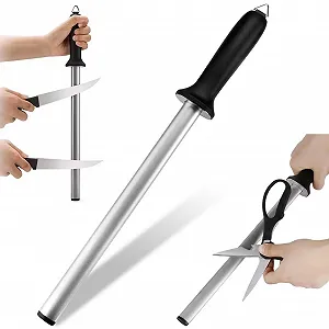 Мусат алмазний 10 дюймів висока твердість для кухні та полювання synthetic.ua - Фото 1