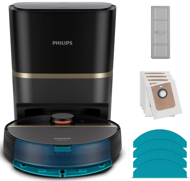 Робот-пылесос Philips HomeRun 7000 Series Aqua XU7100/01 черный lly, фото №2 Робот-пылесос Philips HomeRun 7000 Series Aqua XU7100/01 черный lly, фото №2