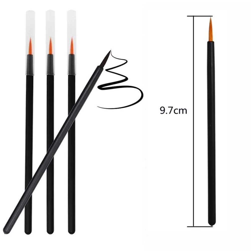 Кисть-аплікатор для підводки одноразова жовтий волокнистий наконечник 50 шт., фото №2 Кисть-аплікатор для підводки одноразова жовтий волокнистий наконечник 50 шт., фото №2