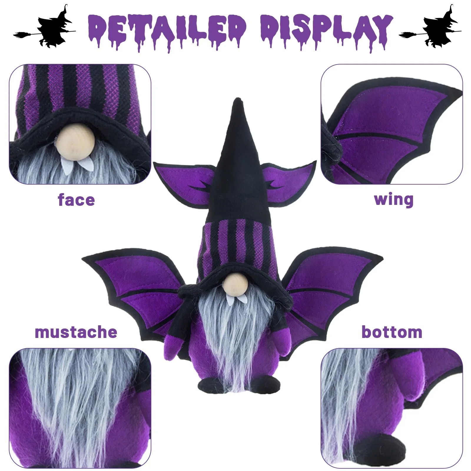 Ляльки Waldspring Halloween Bat Vampire Dwarf Bard Style, фото №6