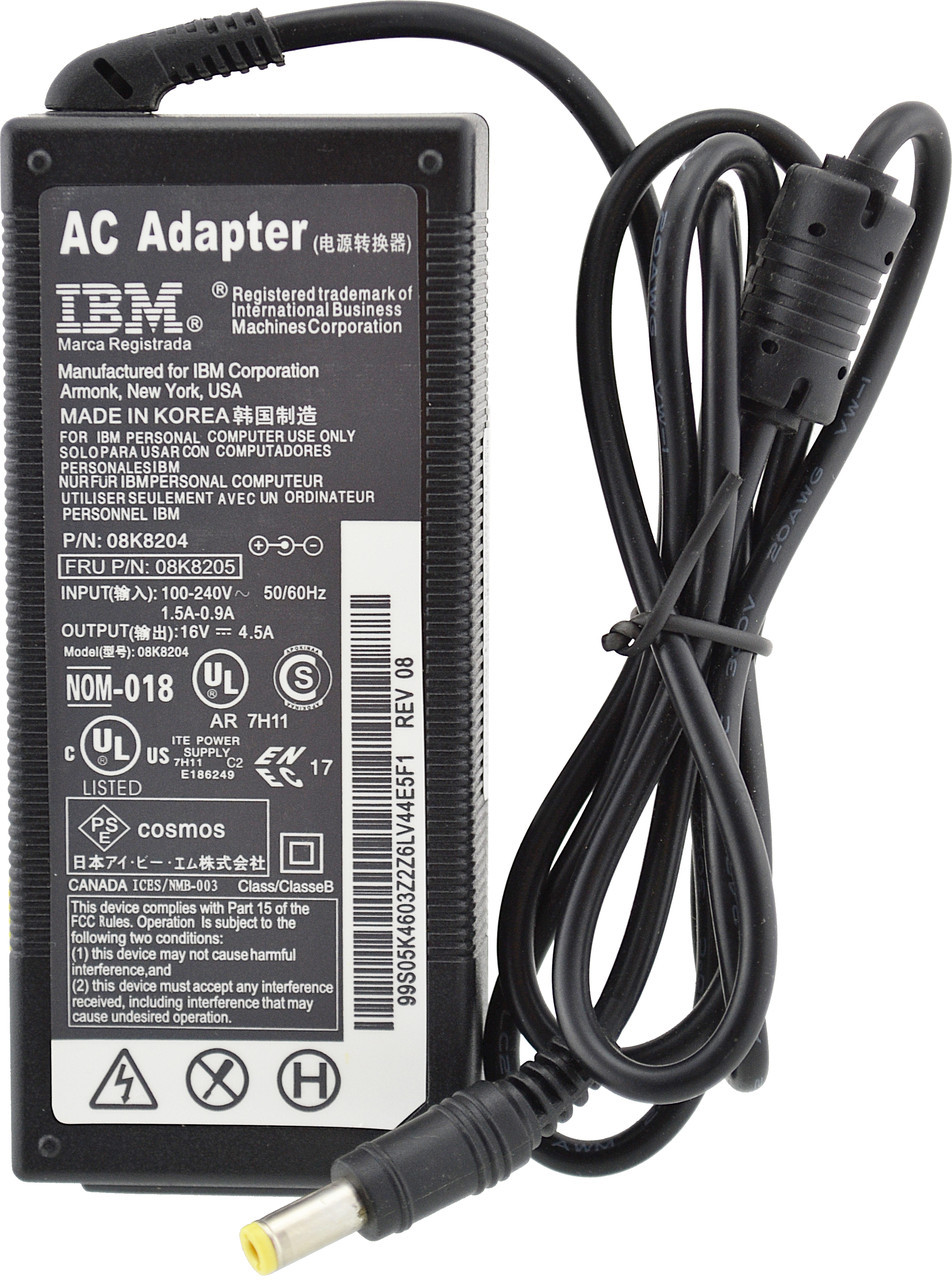 Блок питания Rias для ноутбука IBM 16V 4.5A 72W 5.5x2.5 с кабелем 3-00085, фото №1 Блок питания Rias для ноутбука IBM 16V 4.5A 72W 5.5x2.5 с кабелем 3-00085, фото №1