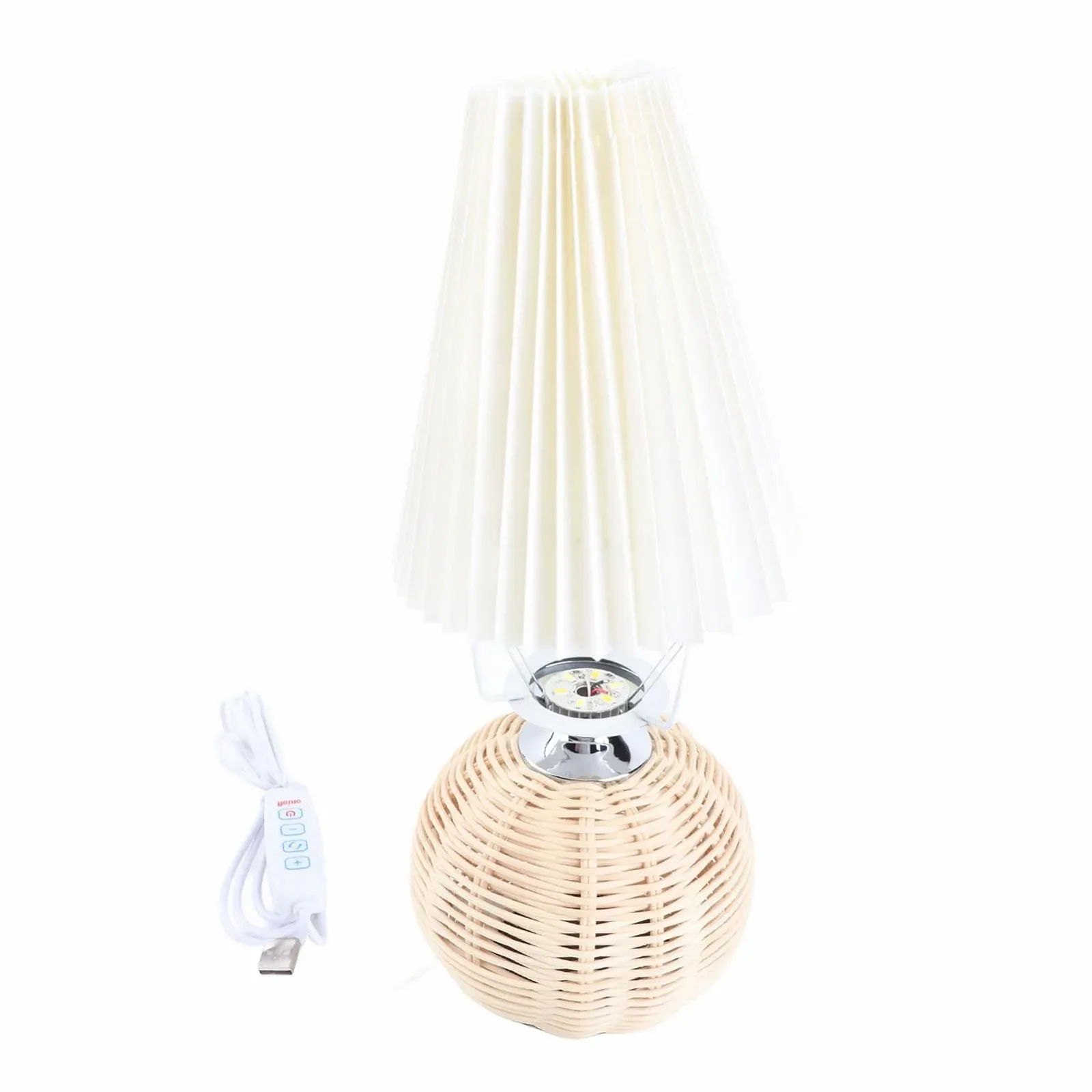 Настільна лампа Srliya Folding Rattan Vintage Mini, фото №2