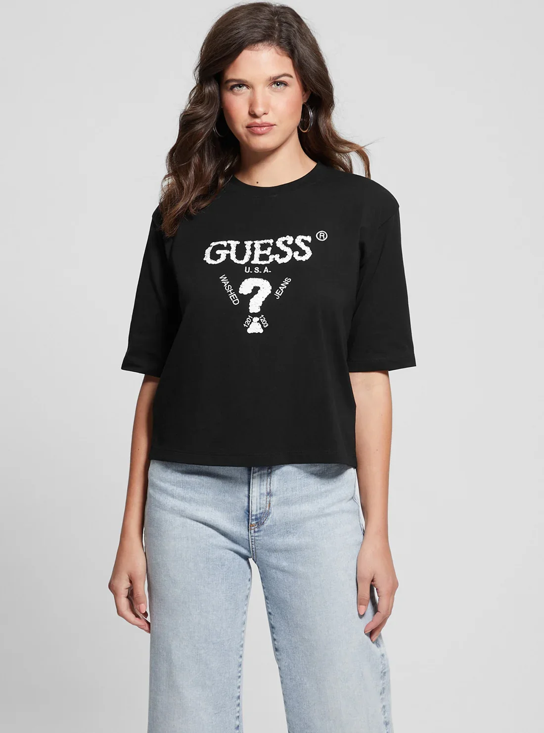 Жіноча футболка Guess - Aurelie Boxy Tee (V4YI06I3Z14) Чорний - S, фото №1