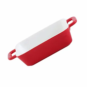 Форма для запекания TOYANDONA керамическая с двумя ручками красная - Фото 1