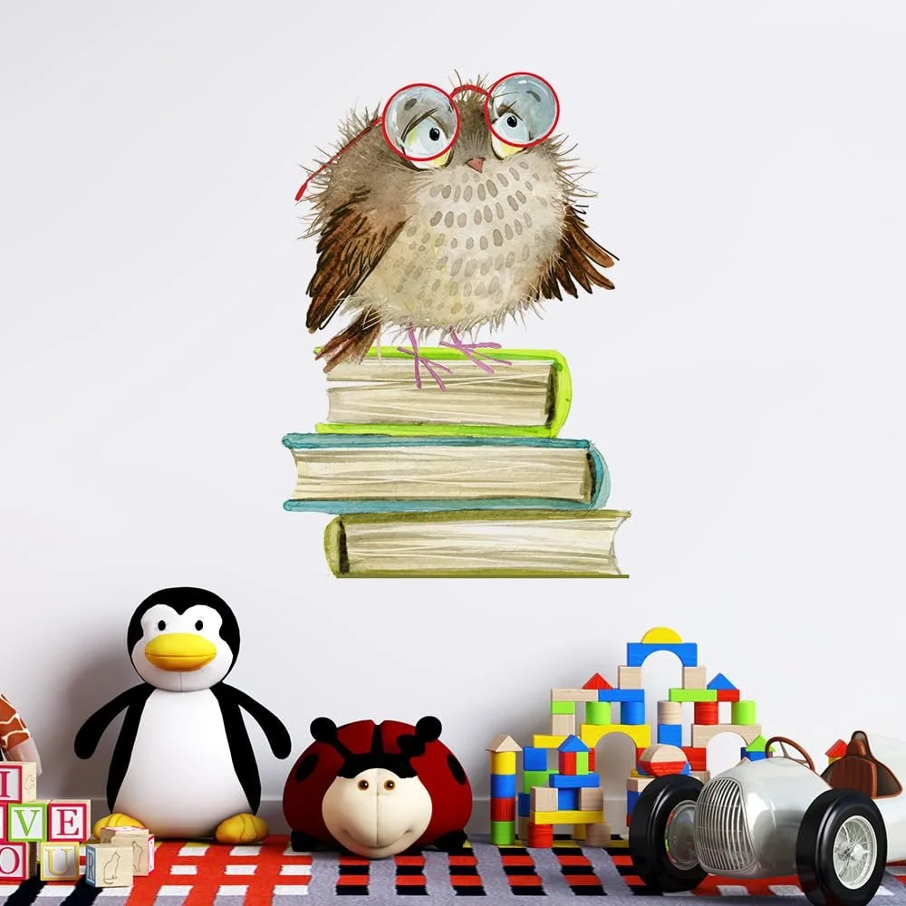 Наклейка на стену HGDESIGN Owl on Books Самоклеящаяся, фото №3