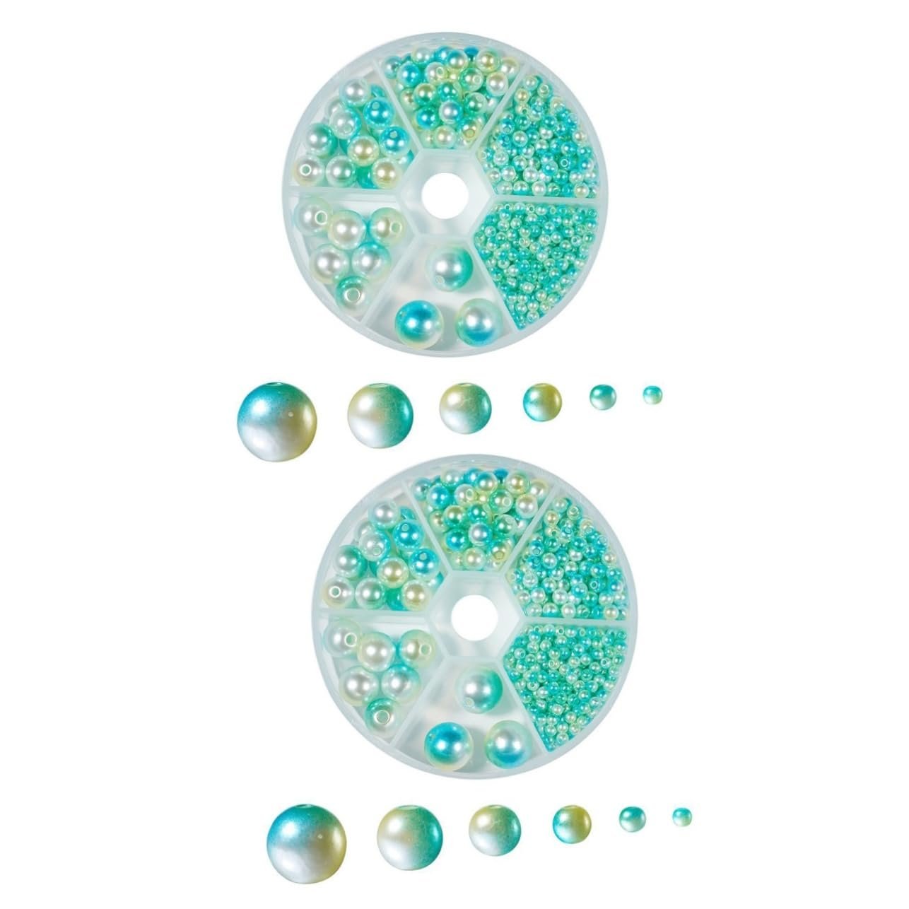 Перлини Coheali Круглі Пластикові Імітація для нігтів, фото №1
